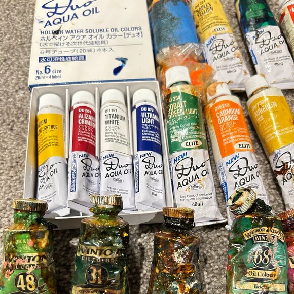 Oil Paint Professional Artist Supply Bundle Lot Windsor Gamblin Holbein Painter - Picture 2 of 6